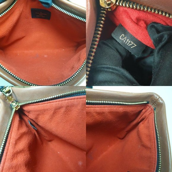 LOUIS VUITTON Pochette Tuileries Monogram Caramel Rouge - Picture 7 of 13